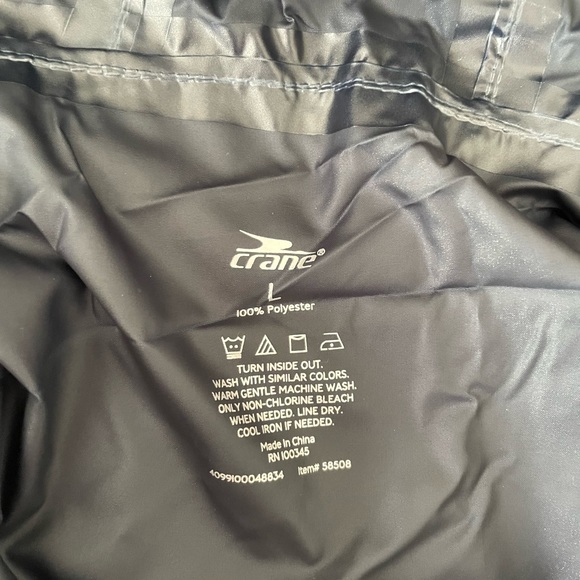 Crane packable rain jacket. Size L. Never worn. - Picture 3 of 4